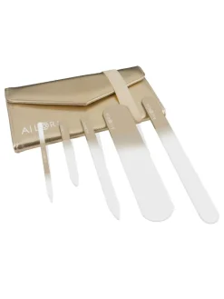 CONTOUR LUXE Glas-Nagelfeilenset in gold