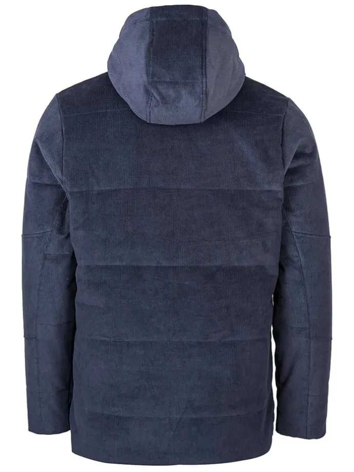 Cord-Steppjacke "New Earth" in Dunkelblau