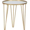 Couchtisch in Gold/ Weiß - (H)49 x Ø 40 cm