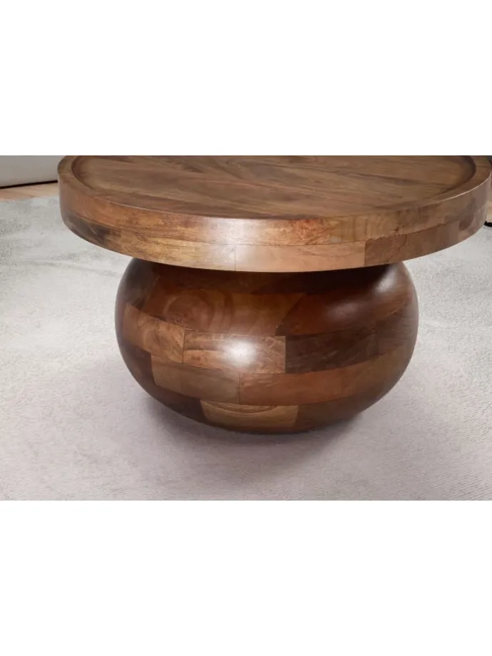 Couchtisch 50x50x30,5 cm Massivholz Walnussfarben Sofatisch