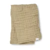Crinkled Blanket - Pure Khaki in Beige 120 x 120cm