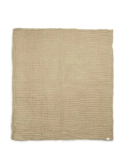 Crinkled Blanket - Pure Khaki in Beige 120 x 120cm