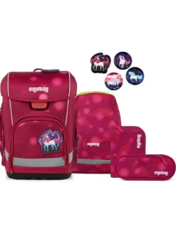 Cubo Light Schulranzen Set 5-tlg. MondzauBär in pink