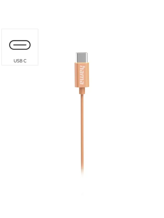 Curly, In-Ear, USB-C, Orange in Orange