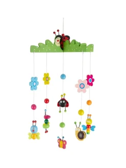3D Baby Mobile Käferchen Holz - ab Geburt in mehrfarbig