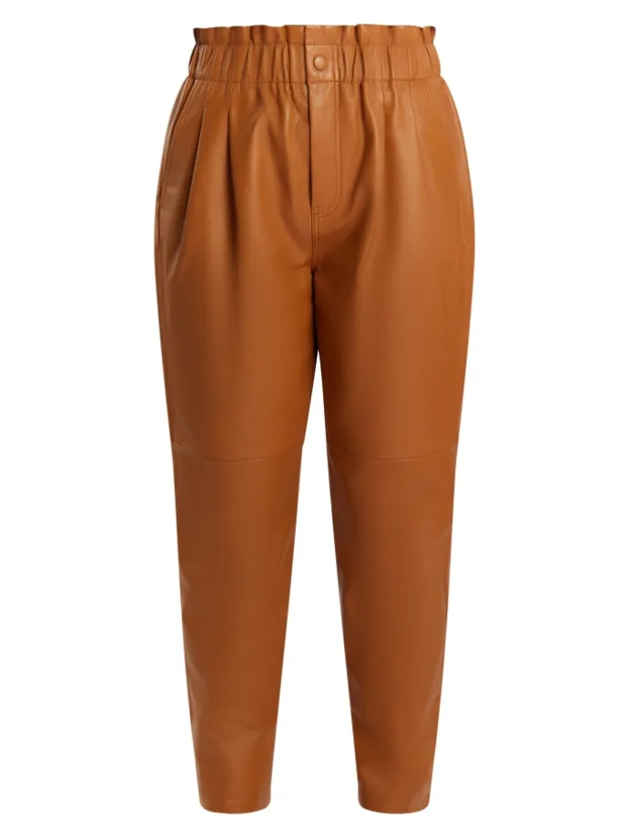 Damen Lederhose in Cognac