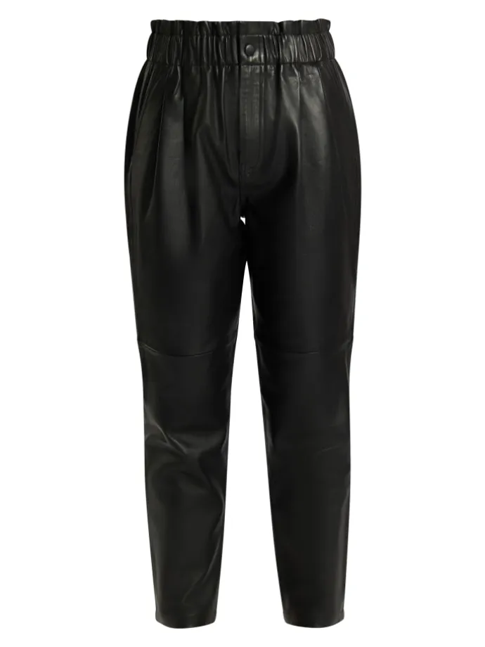 Damen Lederhose in Schwarz
