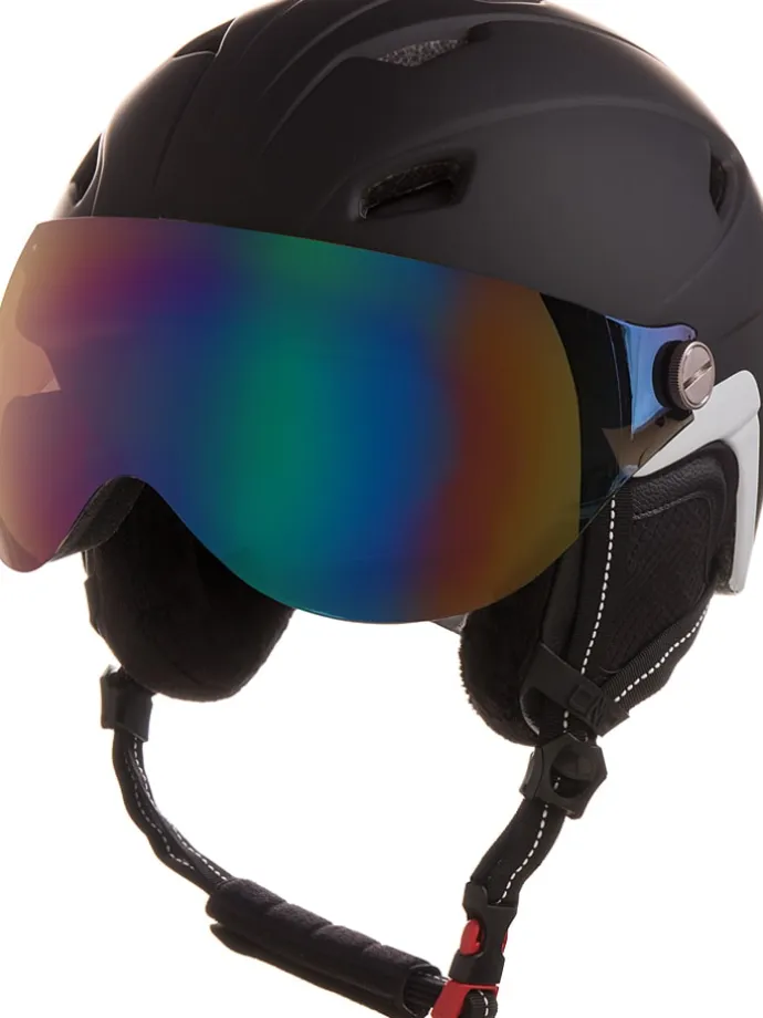 Damen-Ski-/ Snowboardhelm in Schwarz/ Braun/ Bunt