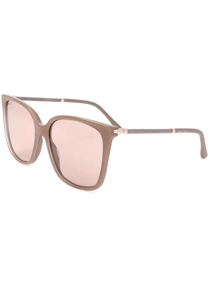 Damen-Sonnenbrille in Beige/ Rosa