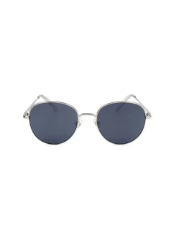 Damen-Sonnenbrille in Dunkelblau/ Silber