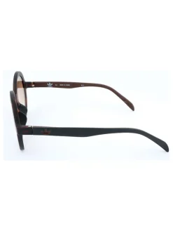 Damen-Sonnenbrille in Dunkelbraun-Gelb/ Hellblau