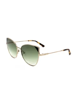Damen-Sonnenbrille in Gold/ Grün