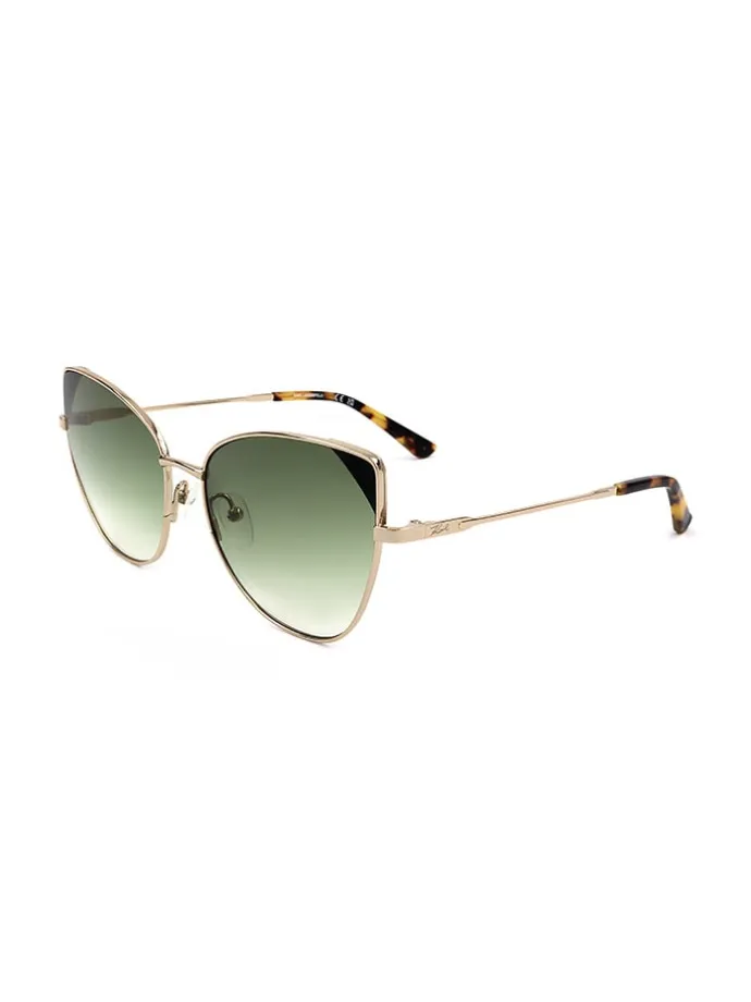 Damen-Sonnenbrille in Gold/ Grün