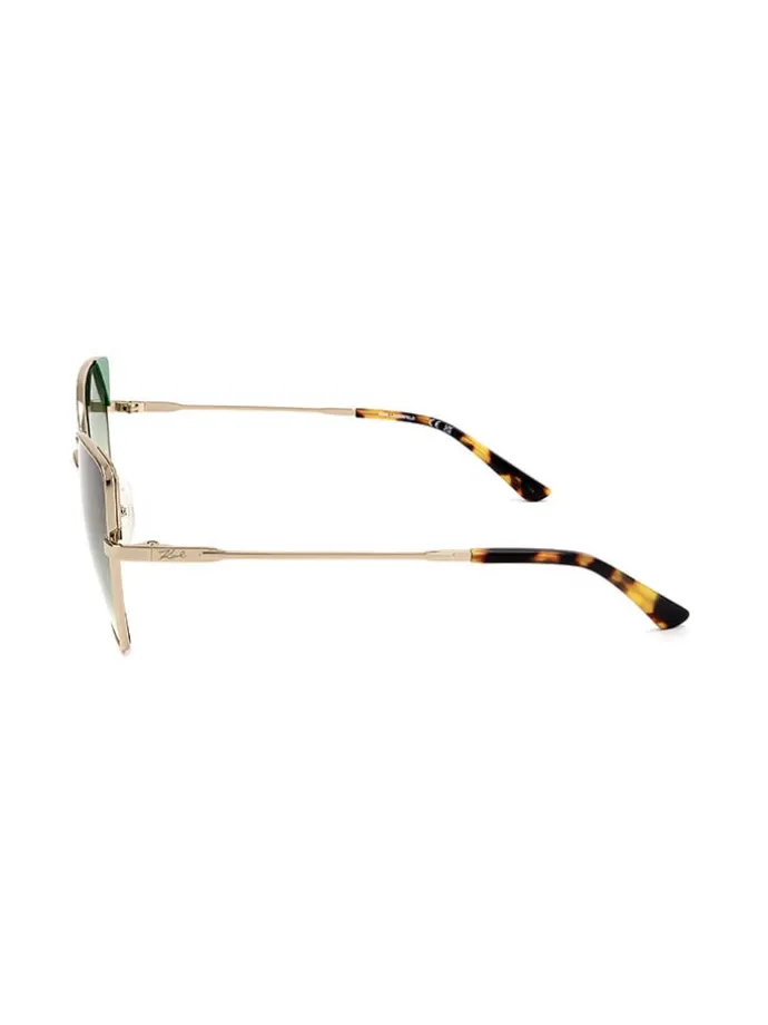 Damen-Sonnenbrille in Gold/ Grün