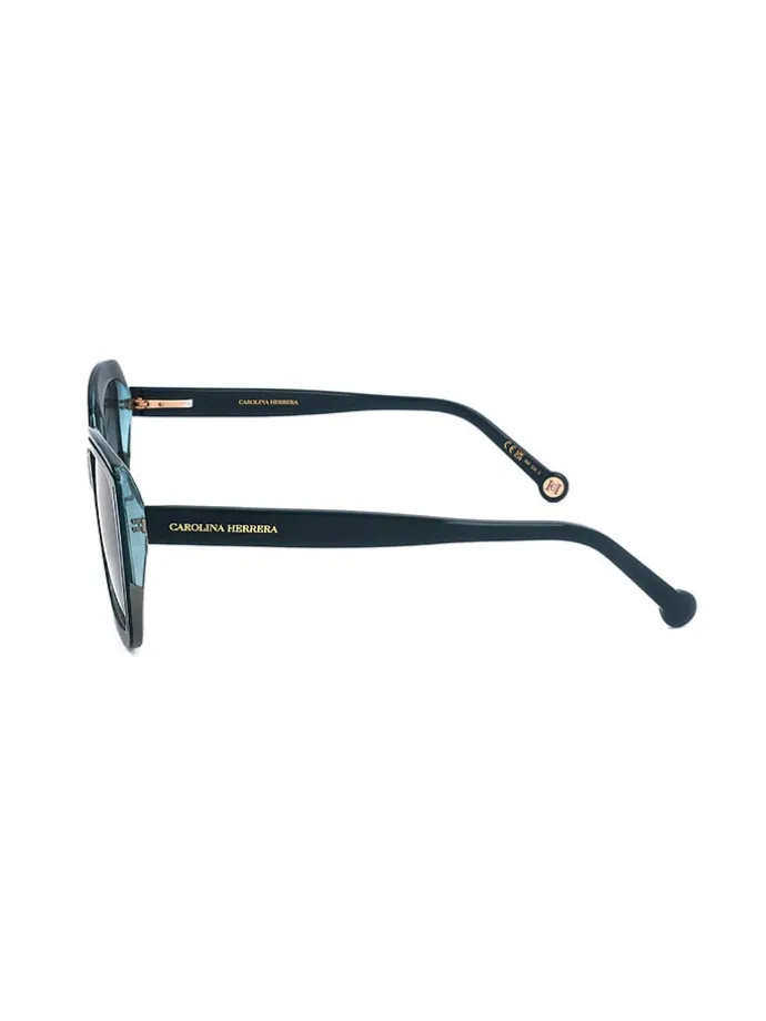 Damen-Sonnenbrille in Grün/ Grau-Hellblau