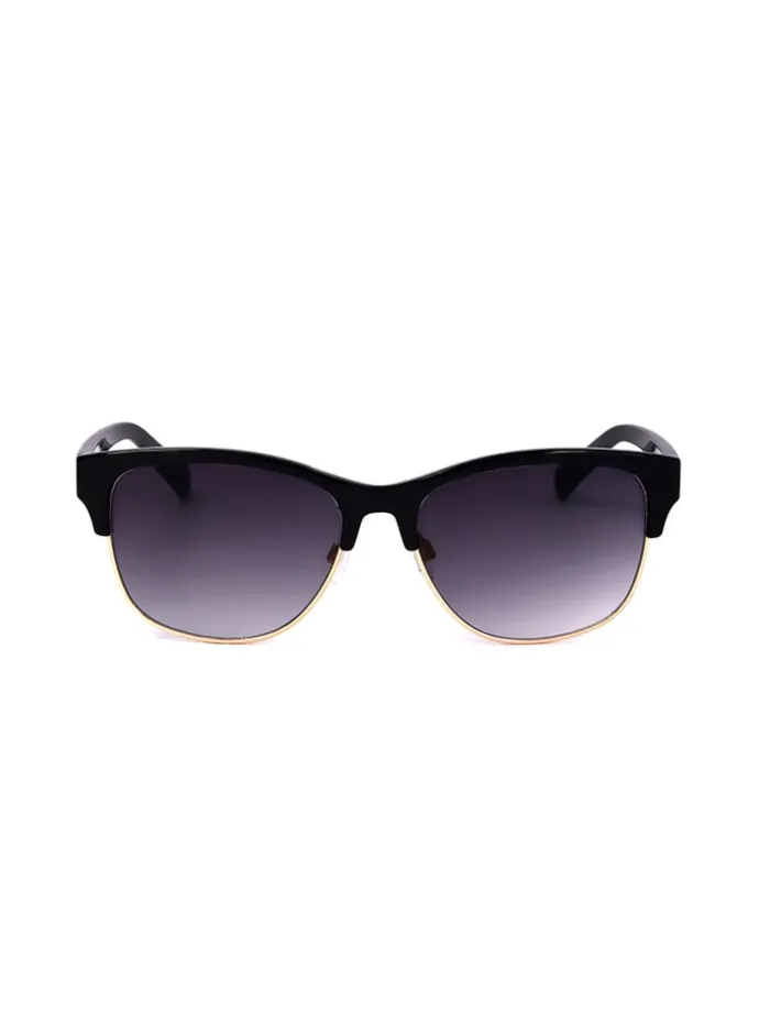 Damen-Sonnenbrille in Schwarz-Gold/ Lila