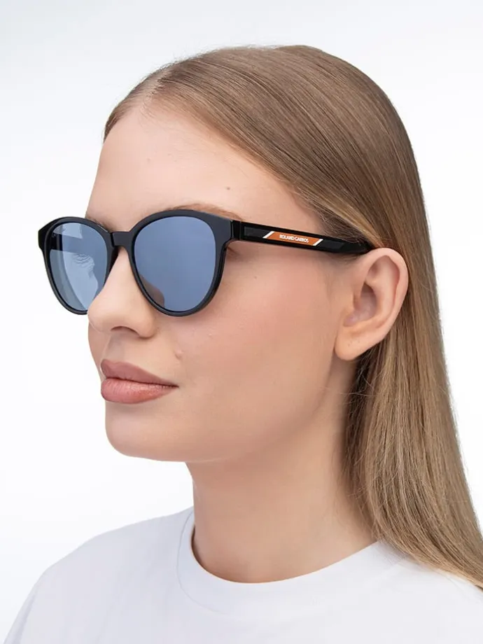 Damen-Sonnenbrille in Schwarz/ Dunkelblau