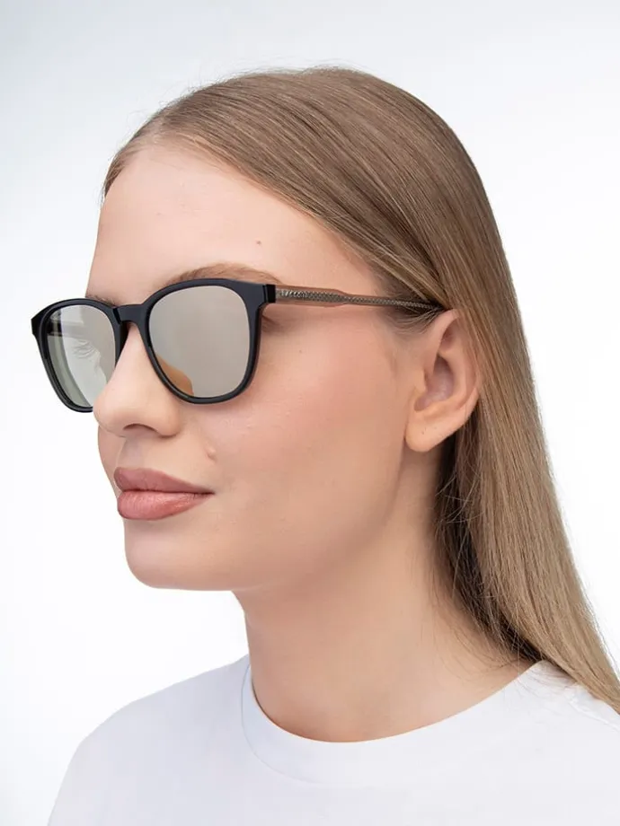 Damen-Sonnenbrille in Schwarz/ Gold