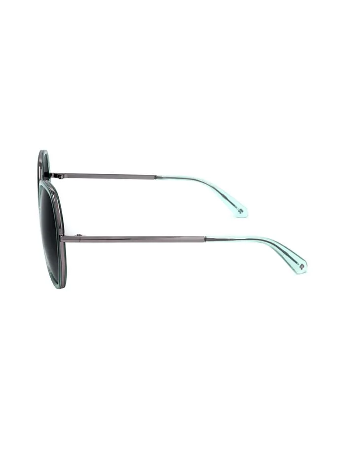 Damen-Sonnenbrille in Silber/ Dunkelblau