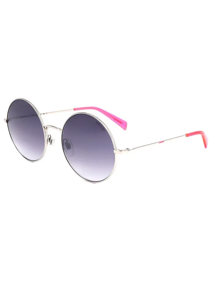 Damen-Sonnenbrille in Silber-Pink/ Blau