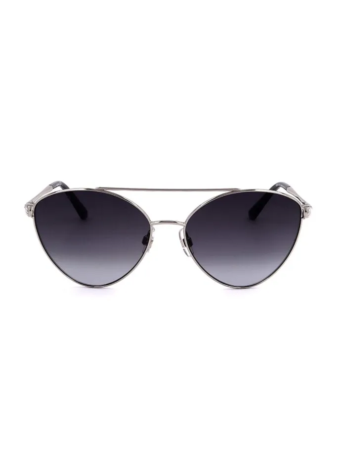 Damen-Sonnenbrille in Silber/ Schwarz