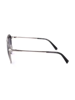 Damen-Sonnenbrille in Silber/ Schwarz