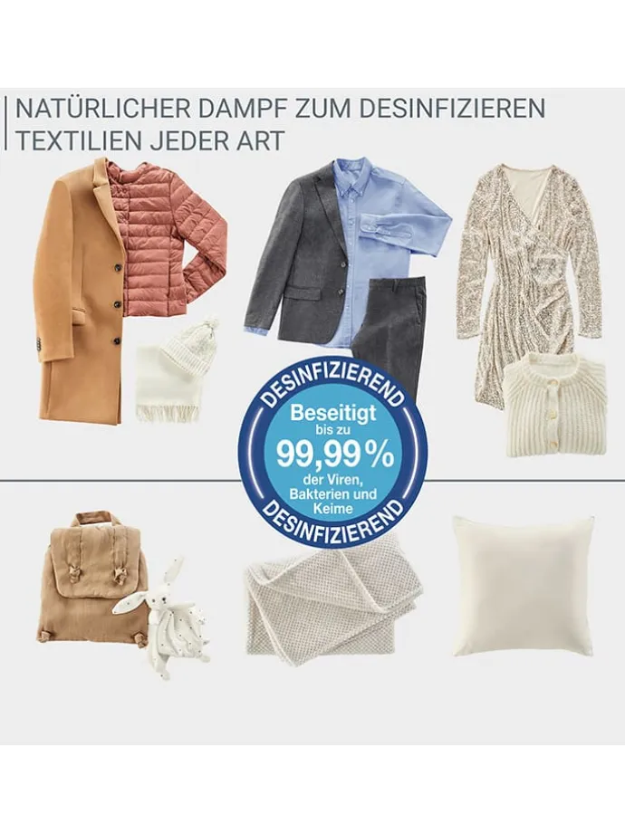 Dampfglätter "Care for you first" in Schwarz