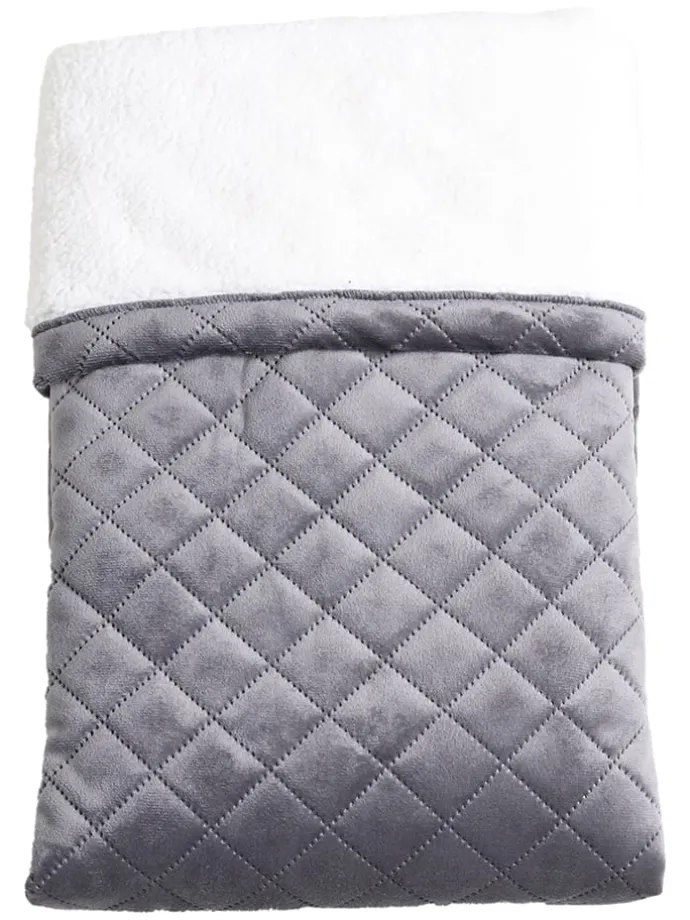 Decke "Velvet" in Grau - (L)100 x (B)75 cm