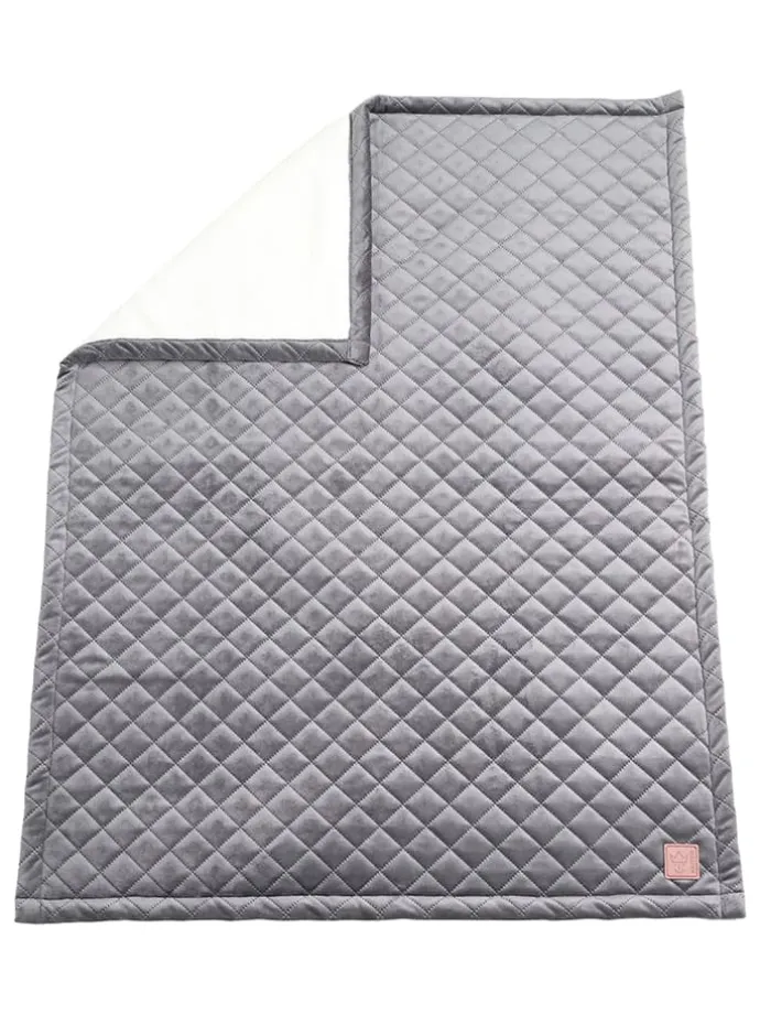 Decke "Velvet" in Grau - (L)100 x (B)75 cm