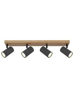Deckenleuchte in Grau/ Hellbraun - (L)56 x (B)6 x (H)12 cm