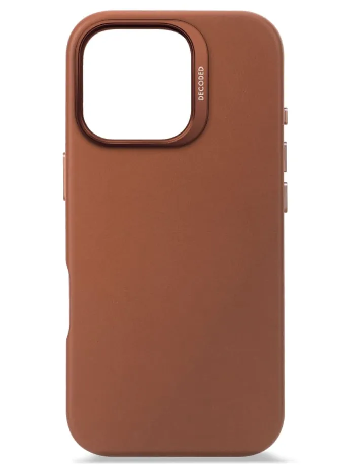 Decoded Leather Case, Cover, Apple, iPhone 16 Pro, 16 cm (6.3"), Braun