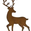 Dekoaufsteller "Hirsch mit Vögeln" in Hellbraun - (B)39,5 x (H)52 cm