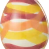 Dekofigur "Ei" in Pink/ Orange/ Gold - (H)18,5 x Ø 15 cm