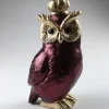 Dekofigur ''Eule'' in Gold/ Lila - (L)24 cm