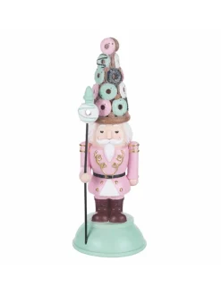 Dekofigur ''Nutcracker'' in Rosa/ Türkis - (L)22 cm