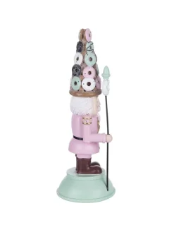 Dekofigur ''Nutcracker'' in Rosa/ Türkis - (L)22 cm