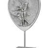 Dekofigur "tanzendes Paar" in Silber - (B)17 x (H)30 cm