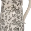Dekokrug "Zapfen" in Beige/ Schwarz - (H)23,5 cm