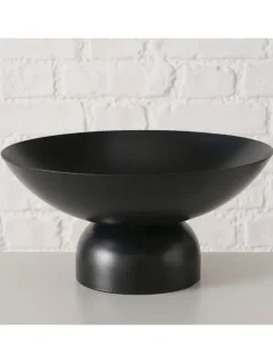 Dekoschale "Pamela" in Schwarz - (H)12,5 x Ø 25 cm