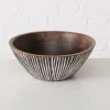 Dekoschale ''Riffley'' in Braun - (H)10 x Ø 25 cm