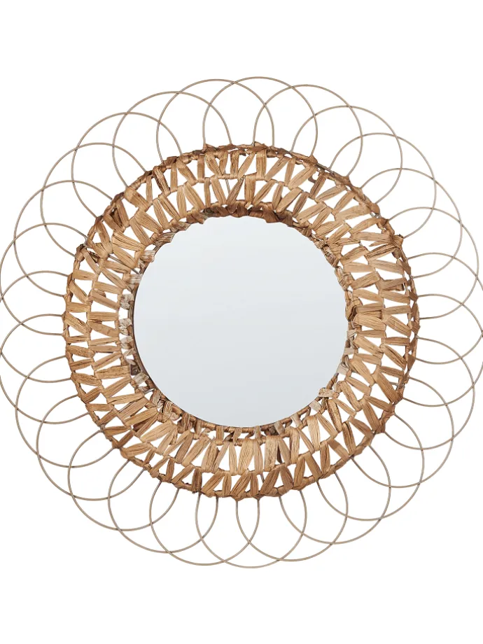 Dekospiegel PAMOL in Braun/Beige - (W) 67 x (H) 67 x (L) 2 cm