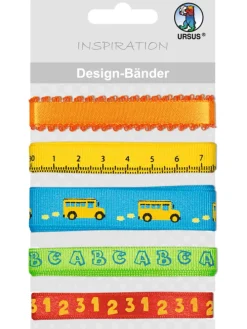 Design Bänder Schule, 5 Motive, 90 cm - ab 3 Jahren