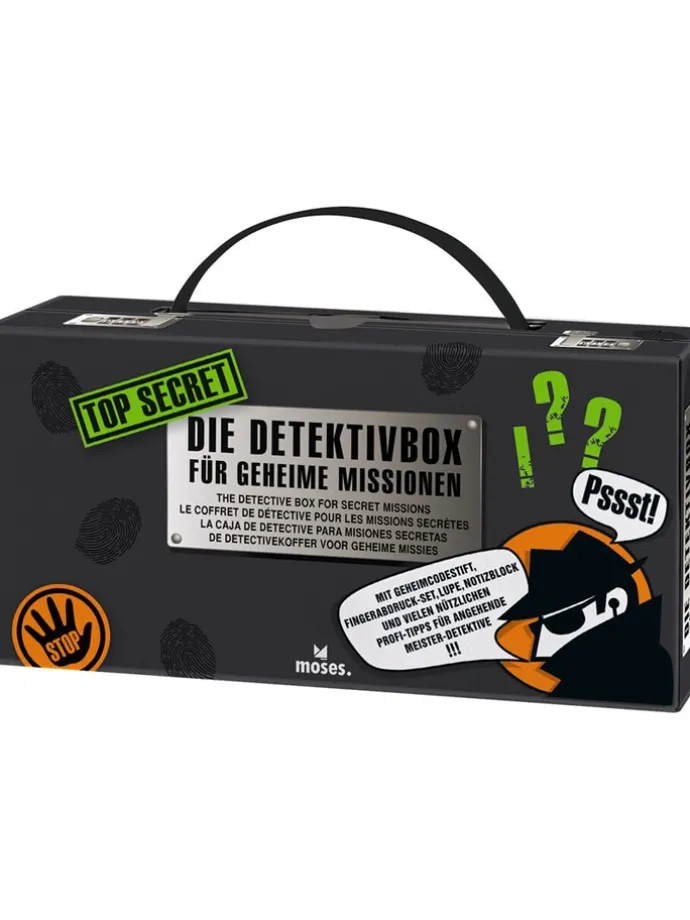 Detektivbox "Top Secret" in Schwarz - ab 8 Jahren