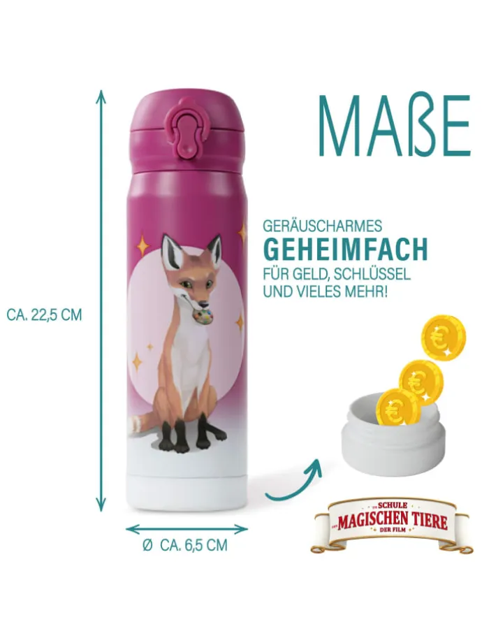 Die Schule der Magischen Tiere Trinkflasche | 380 ml in Beerenrot | Rabbat
