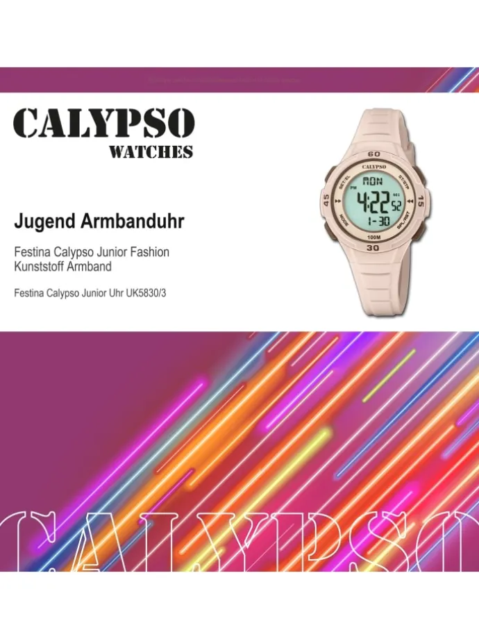 Digital-Armbanduhr Calypso Junior rosa mittel (ca. 35mm)