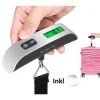 Digitale LCD-Kofferwaage inkl. Batterie Gepäckwaage 50Kg in Grau
