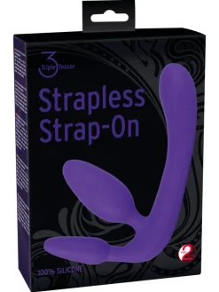 Dildo Strapless Strap-On Triple Teaser in lila