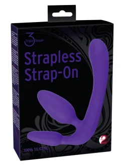 Dildo Strapless Strap-On Triple Teaser in lila