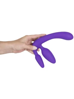 Dildo Strapless Strap-On Triple Teaser in lila
