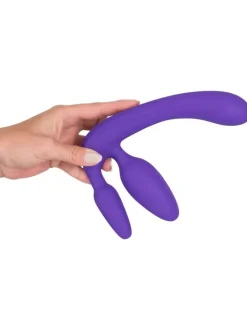 Dildo Strapless Strap-On Triple Teaser in lila